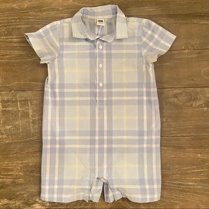 Janie and Jack Shortall Plaid Romper - 18-24mo